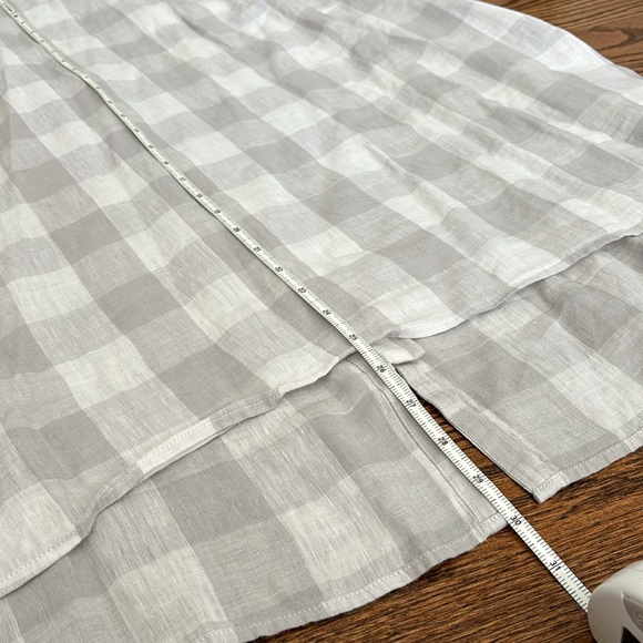 JJill 100% Linen 4X gingham plaid blouse, NWT - Picture 8 of 8
